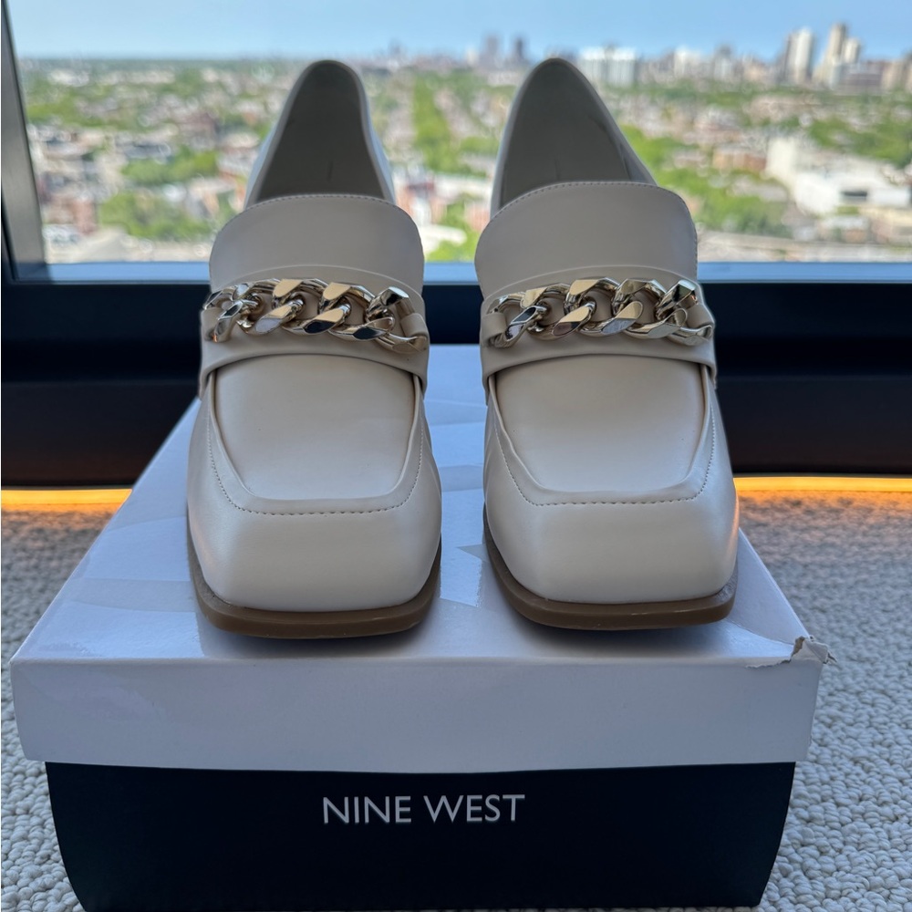 Nine West Ivory White Heeled Loader - NIB